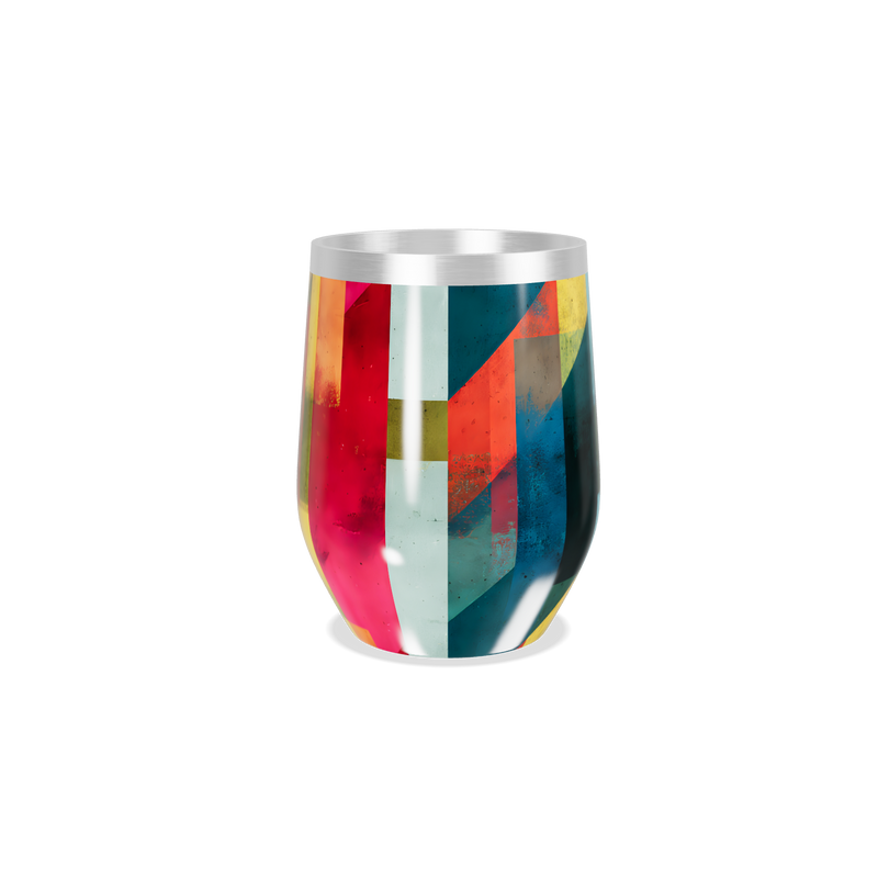 Copo Térmico Slim - Estampado Geométrico Colorido