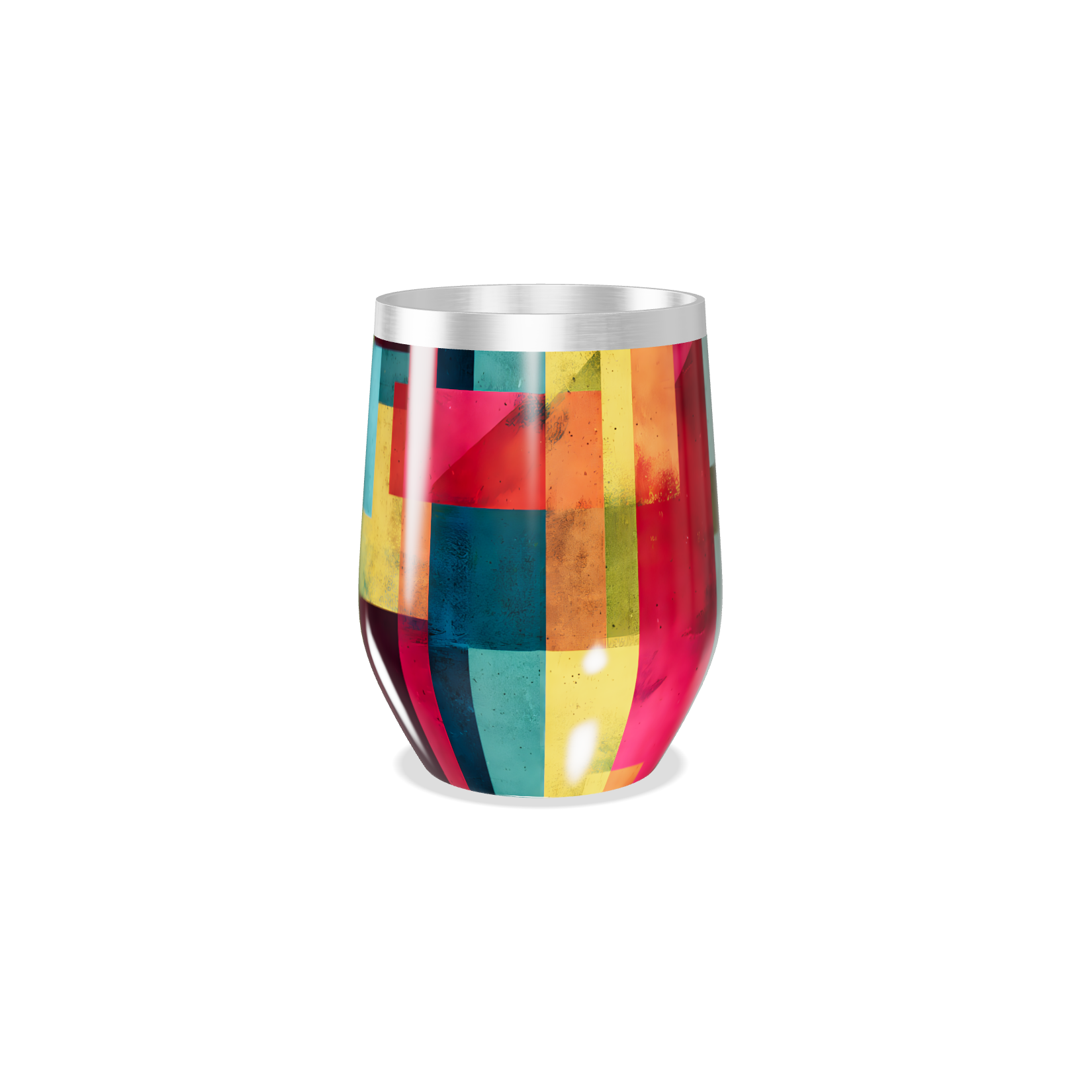 Copo Térmico Slim - Estampado Geométrico Colorido