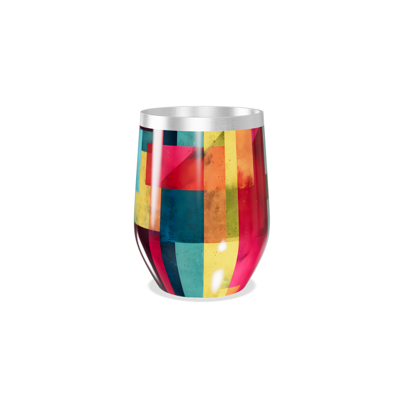 Copo Térmico Slim - Estampado Geométrico Colorido