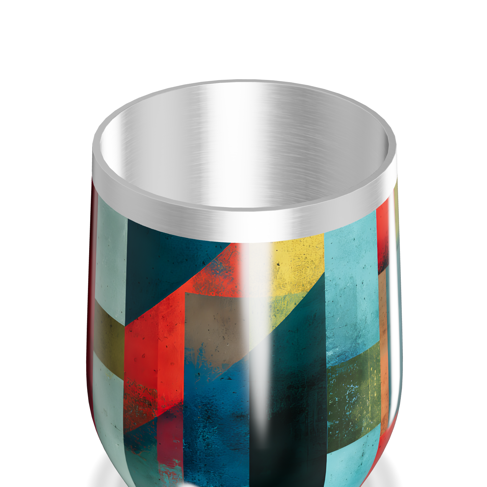 Copo Térmico Slim - Estampado Geométrico Colorido