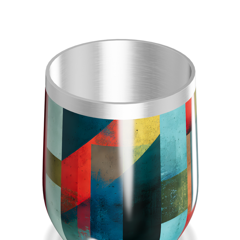 Copo Térmico Slim - Estampado Geométrico Colorido