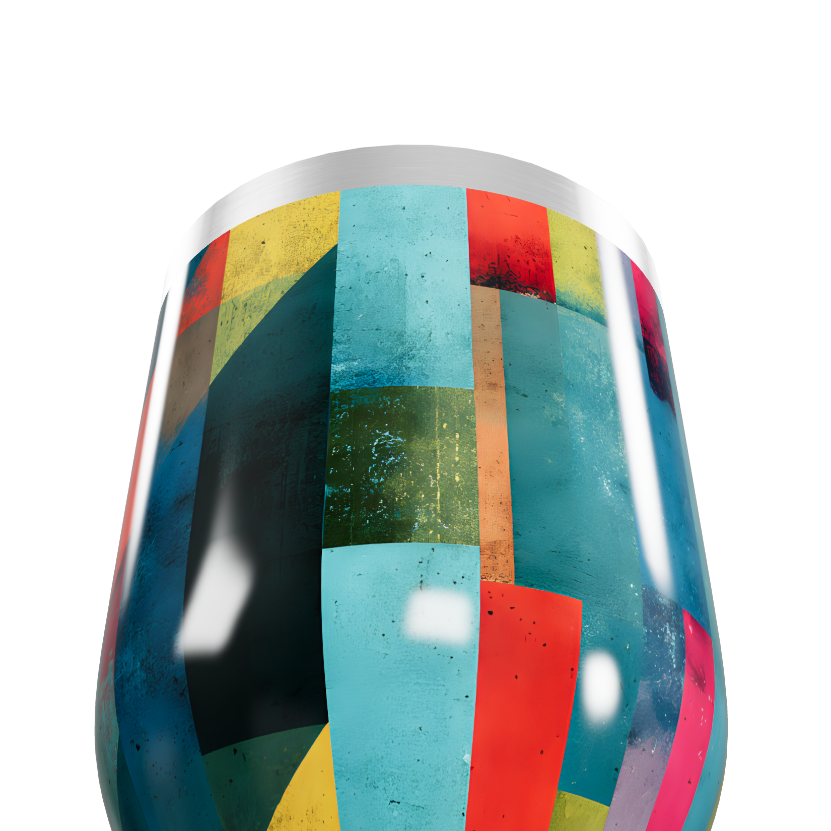 Copo Térmico Slim - Estampado Geométrico Colorido