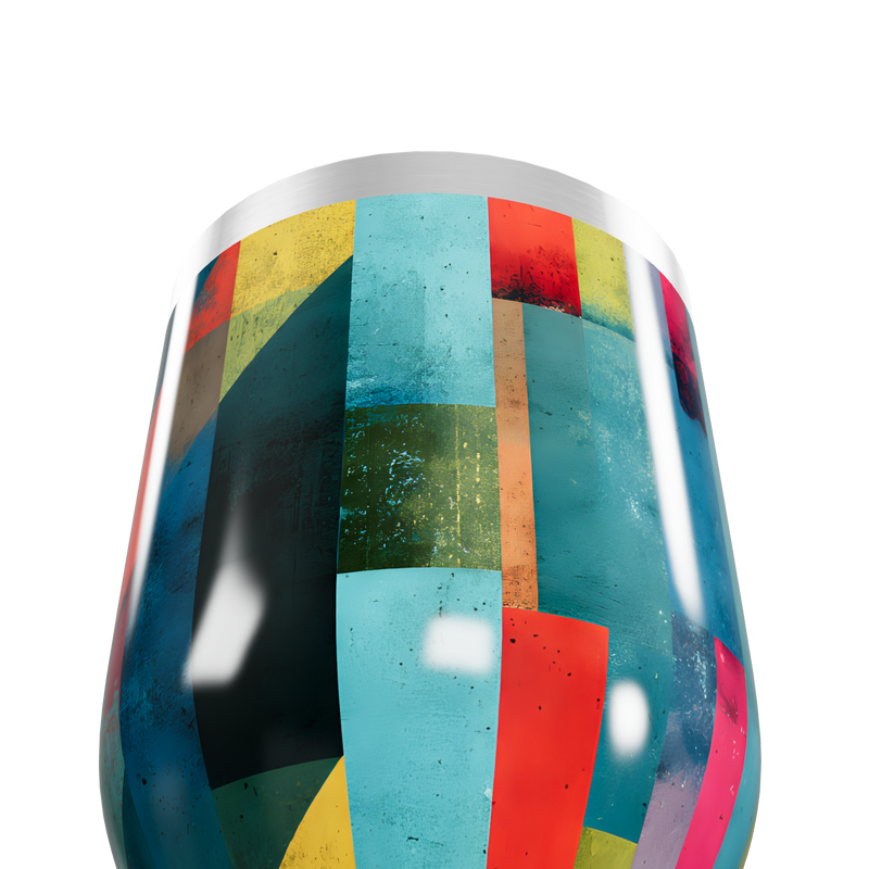 Copo Térmico Slim - Estampado Geométrico Colorido