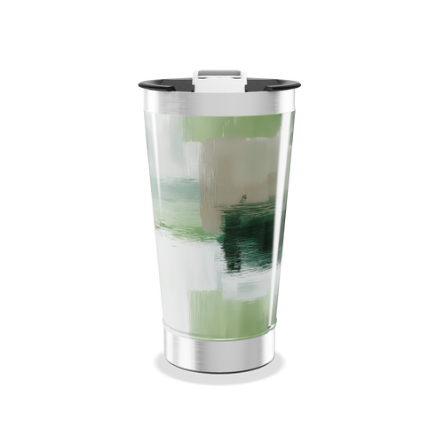 Copo Térmico - Estampa Verde e Cinza