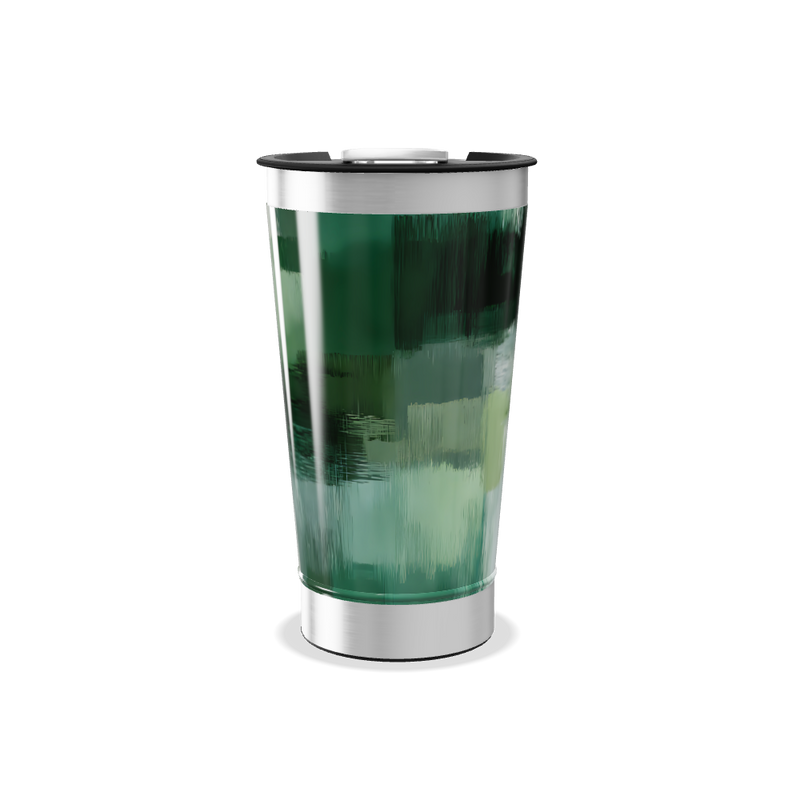 Copo Térmico - Estampa Verde e Cinza