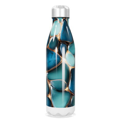 Garrafa Inox Azul - Estampa Abstrata