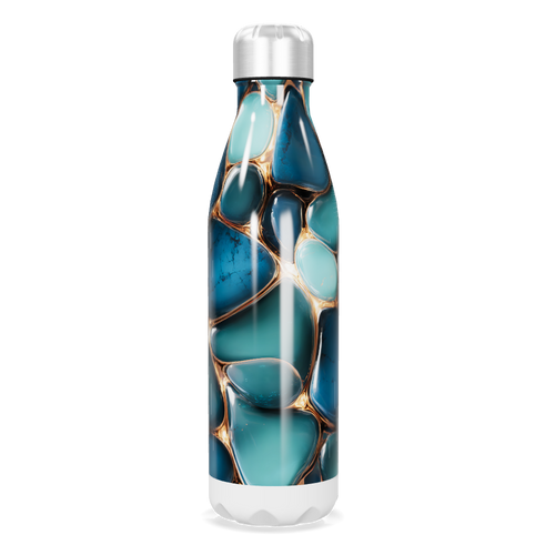 Garrafa Inox Azul - Estampa Abstrata