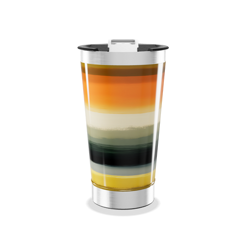 Copo Térmico - Listrado Multicolorido Aço