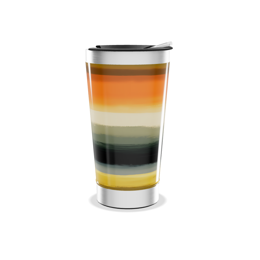 Copo Térmico - Listrado Multicolorido Aço