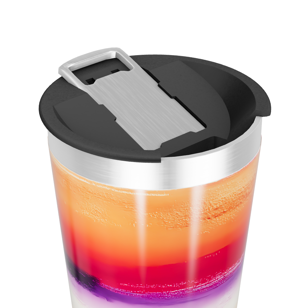 Copo Térmico - Listras Coloridas Aço Inox