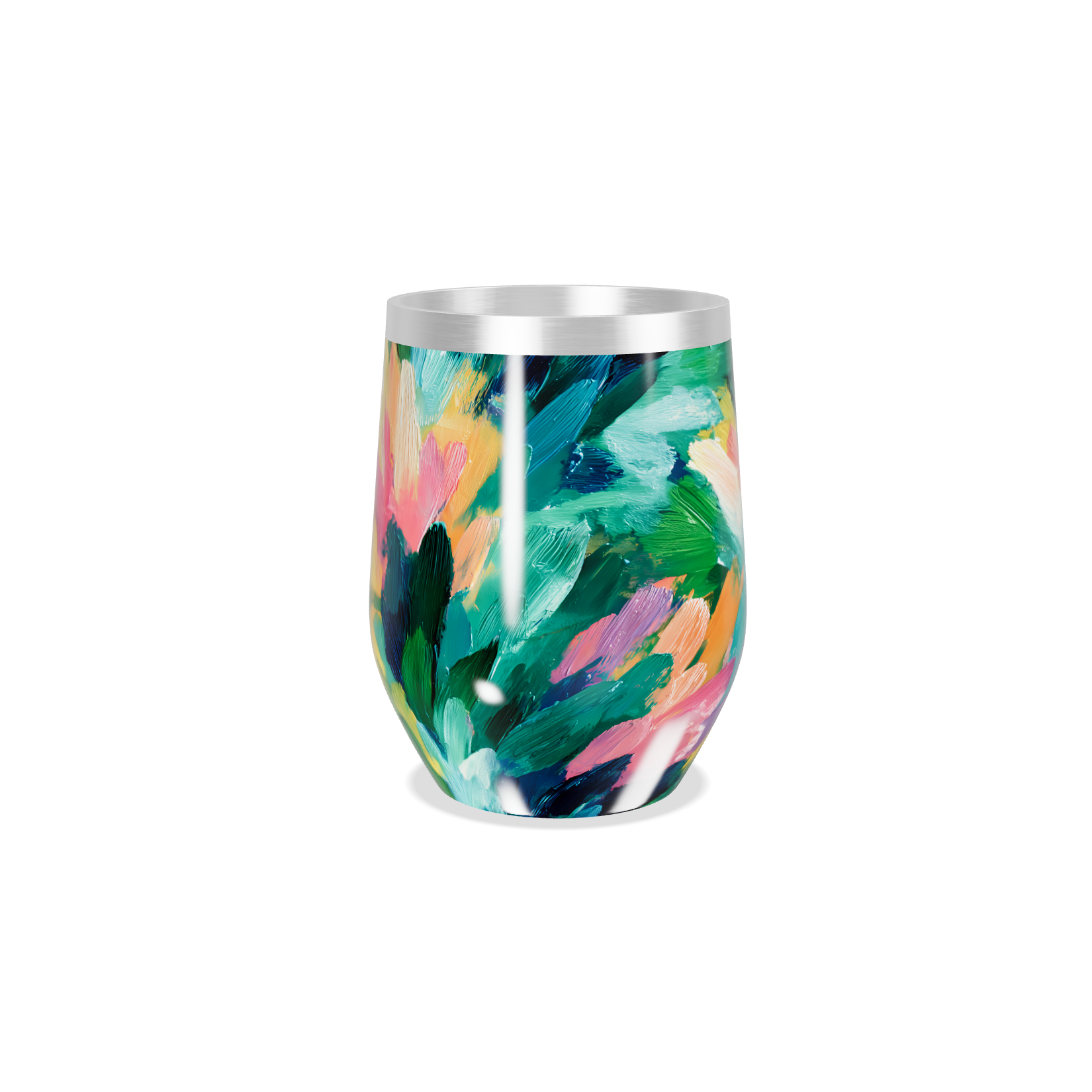 Copo Térmico Slim - Estampa Colorida Abstrata