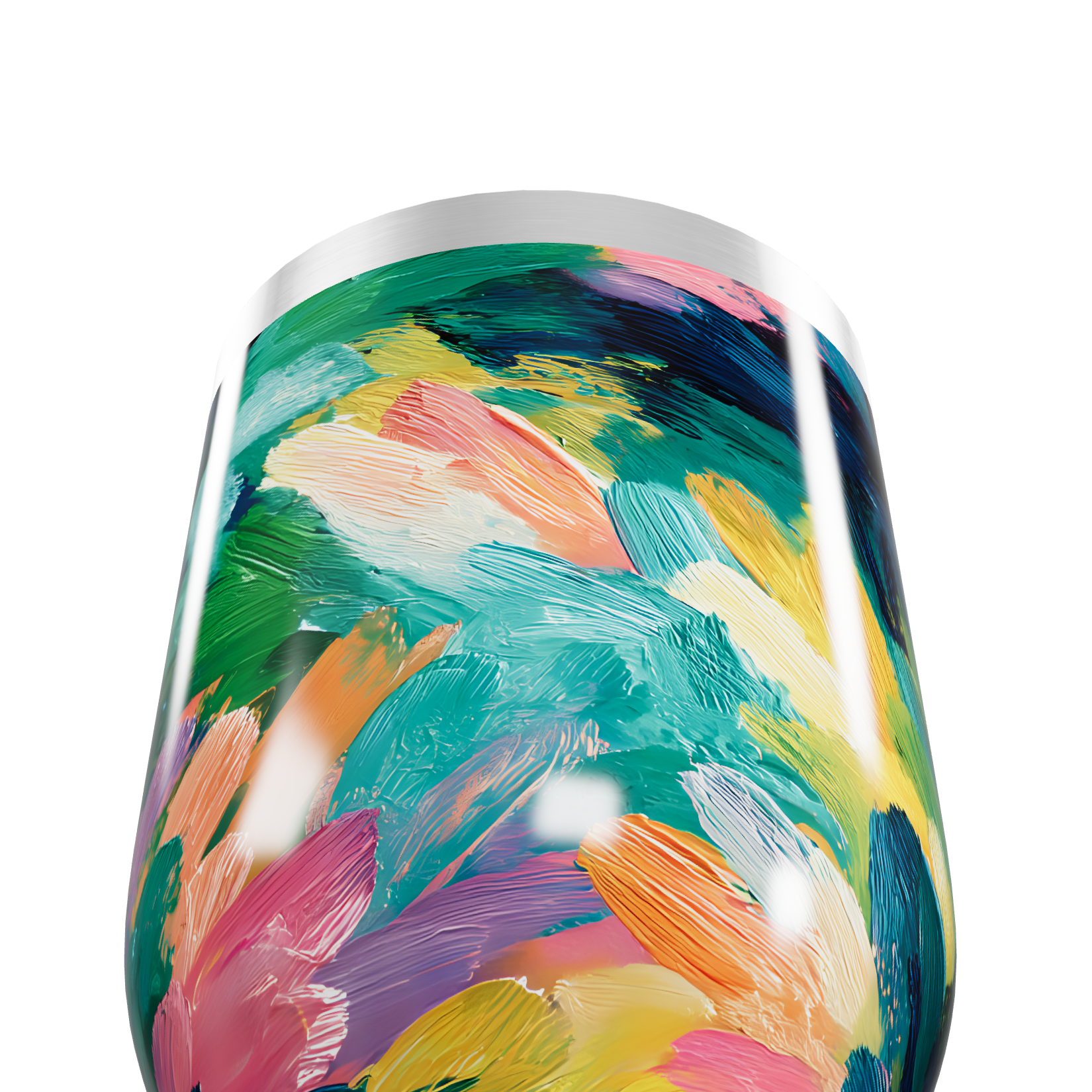 Copo Térmico Slim - Estampa Colorida Abstrata