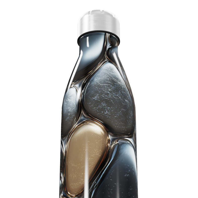 Garrafa Inox - Estampa Pedras 500ml
