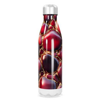 Garrafa Inox - Estampa Bolhas Vermelhas