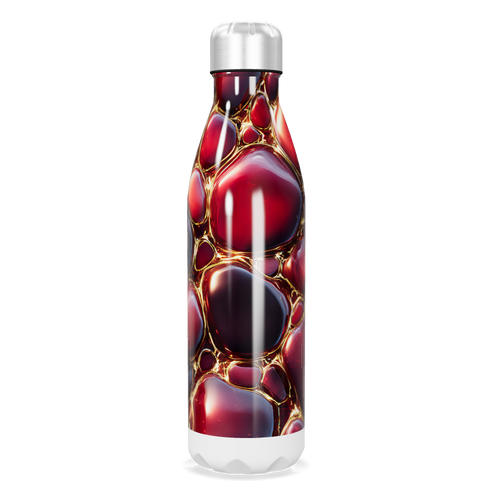 Garrafa Inox - Estampa Bolhas Vermelhas