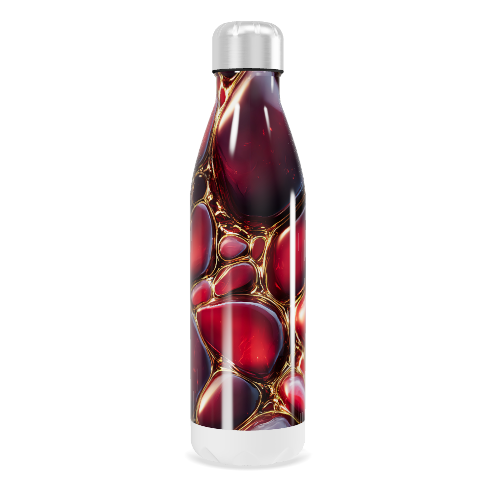 Garrafa Inox - Estampa Bolhas Vermelhas