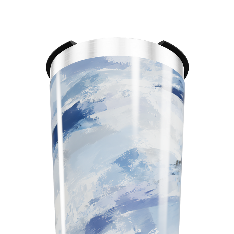 Copo Térmico - Estampa Azul e Branco