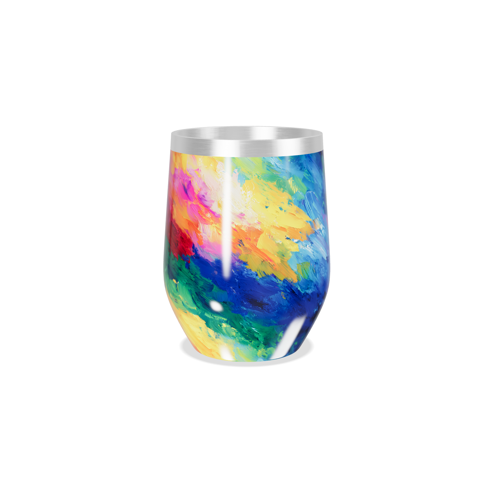 Copo Térmico Slim - Estampa Abstrata Colorida