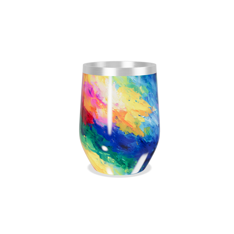 Copo Térmico Slim - Estampa Abstrata Colorida