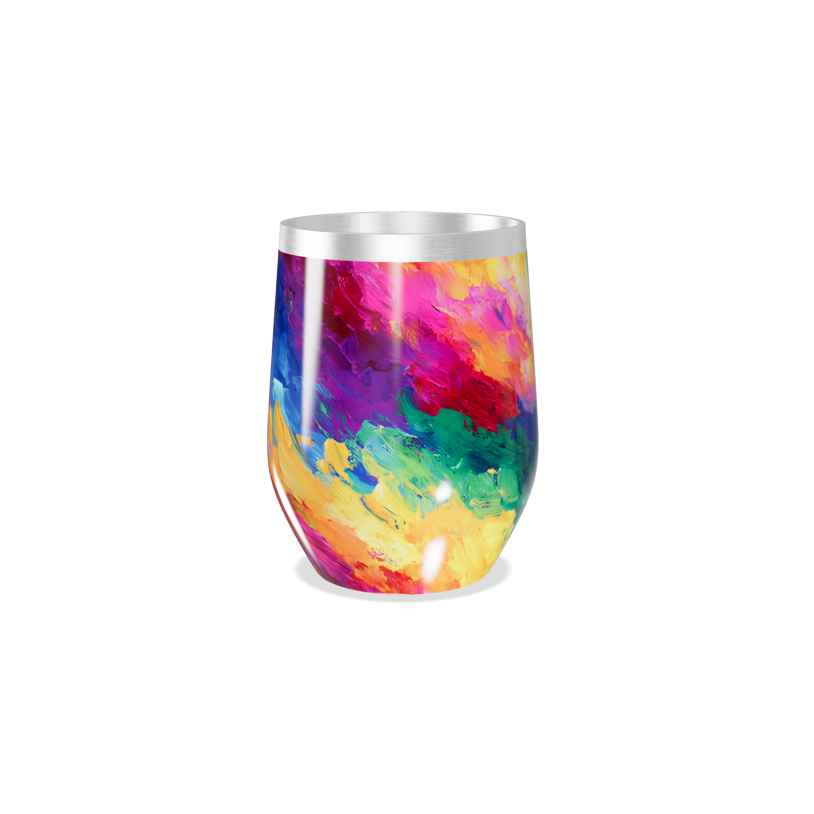 Copo Térmico Slim - Estampa Abstrata Colorida