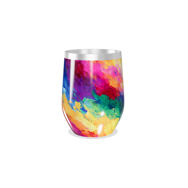 Copo Térmico Slim - Estampa Abstrata Colorida