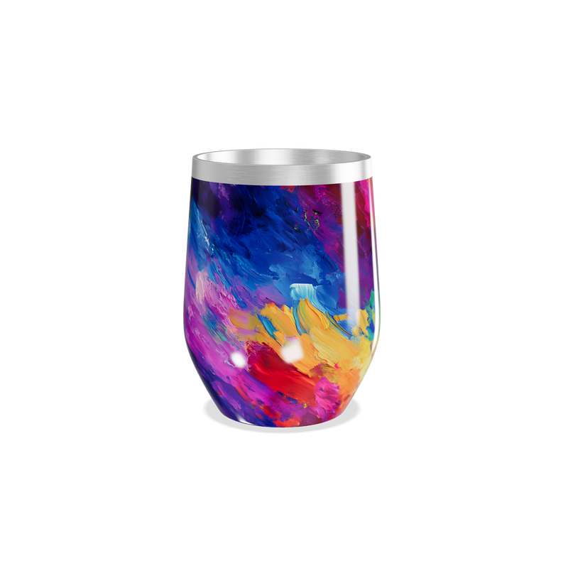 Copo Térmico Slim - Estampa Abstrata Colorida