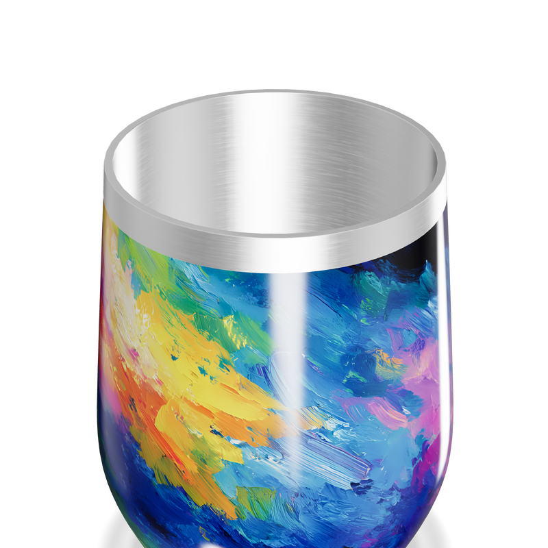 Copo Térmico Slim - Estampa Abstrata Colorida