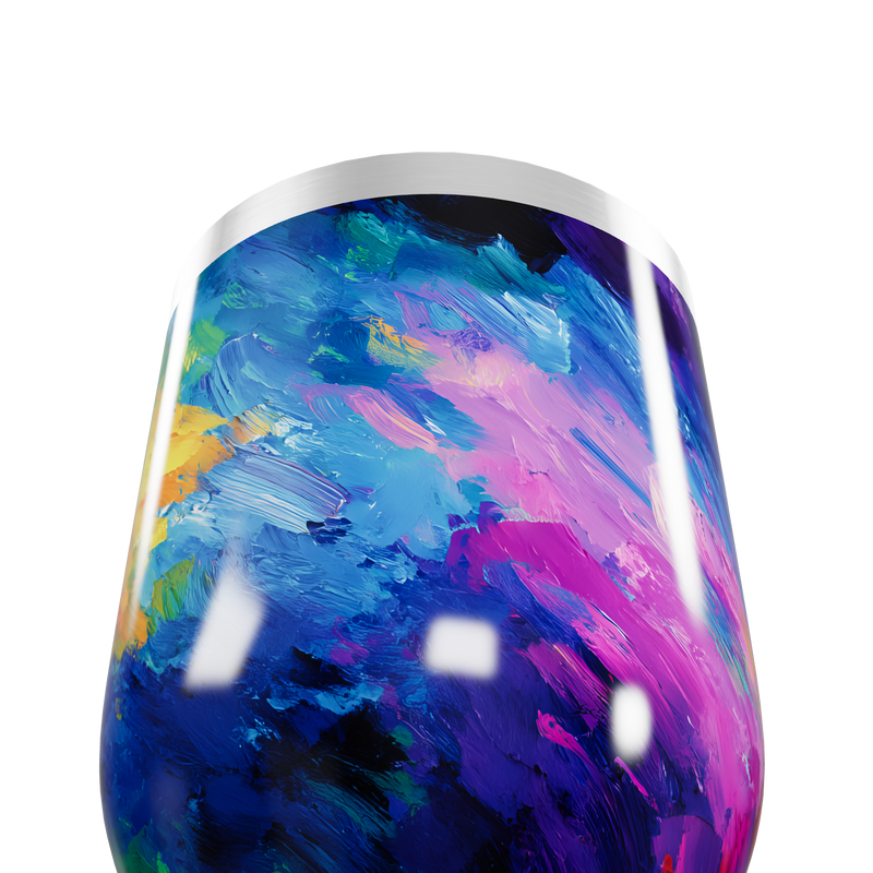 Copo Térmico Slim - Estampa Abstrata Colorida