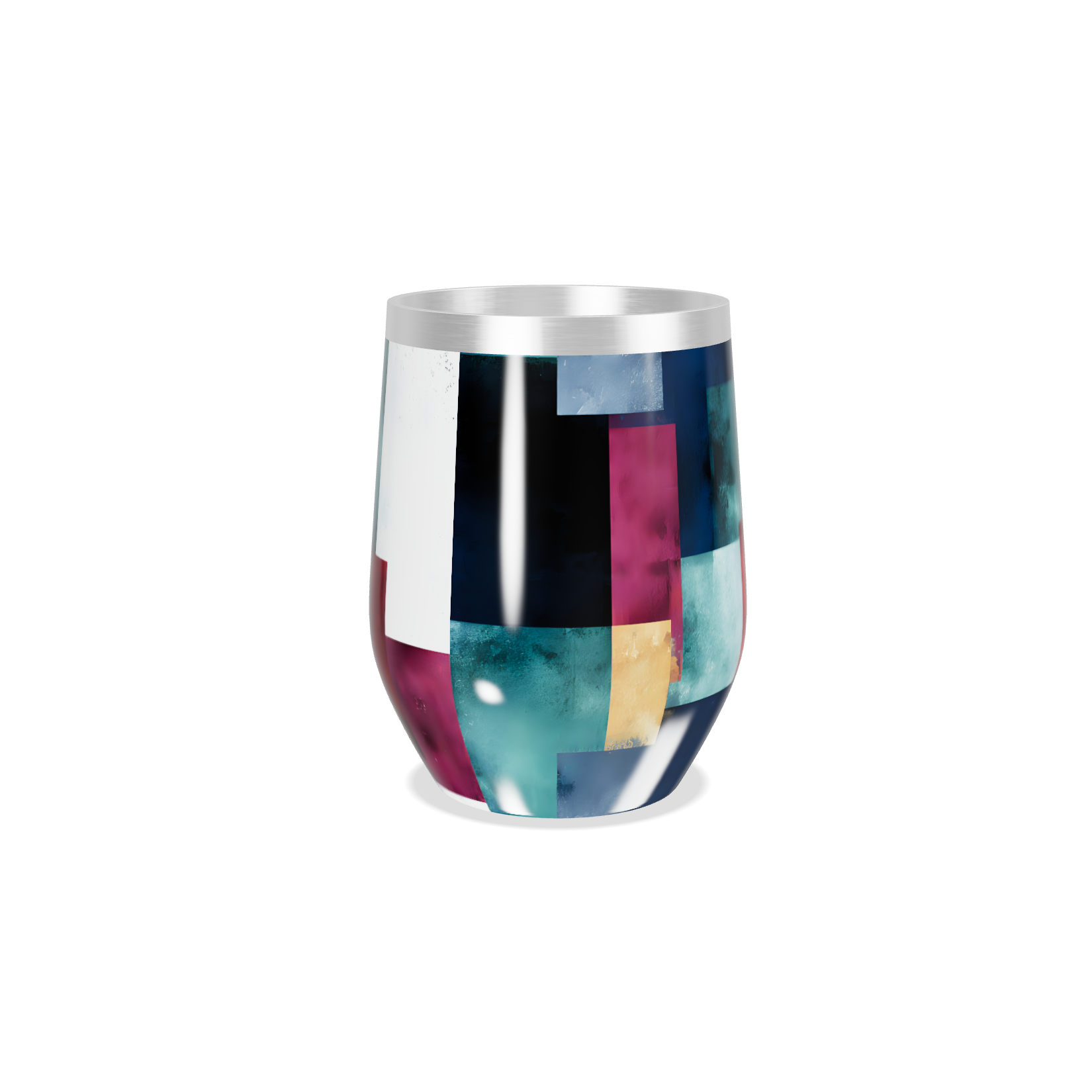 Copo Térmico Slim - Colorido Abstrato Aço Inox