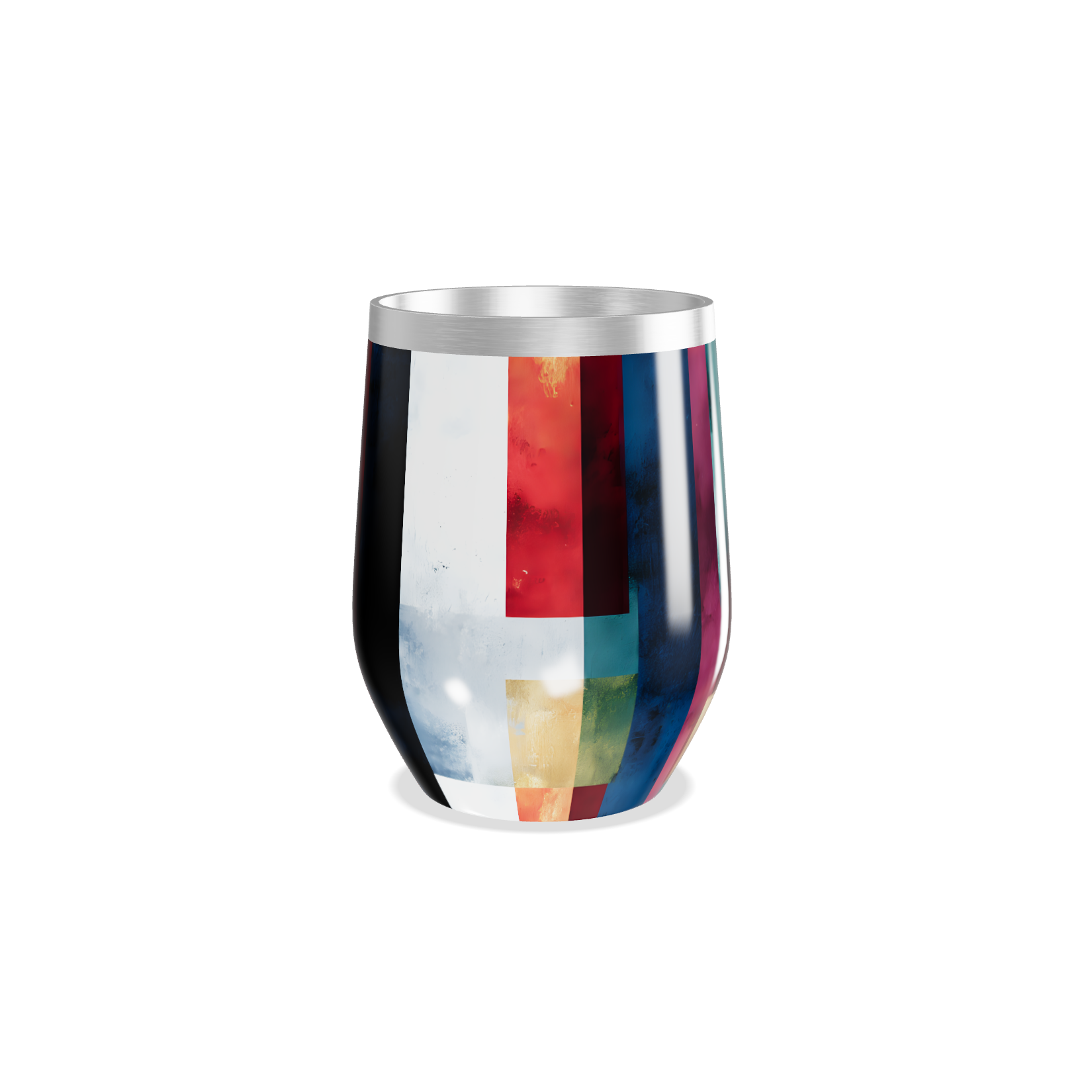 Copo Térmico Slim - Colorido Abstrato Aço Inox