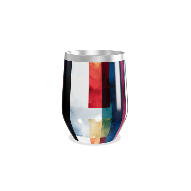 Copo Térmico Slim - Colorido Abstrato Aço Inox