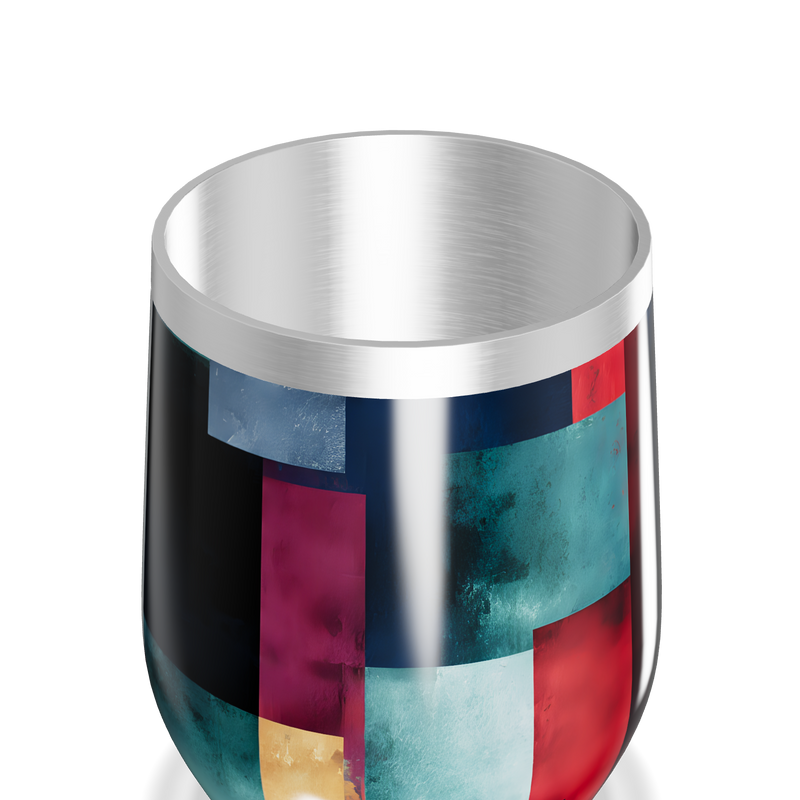 Copo Térmico Slim - Colorido Abstrato Aço Inox