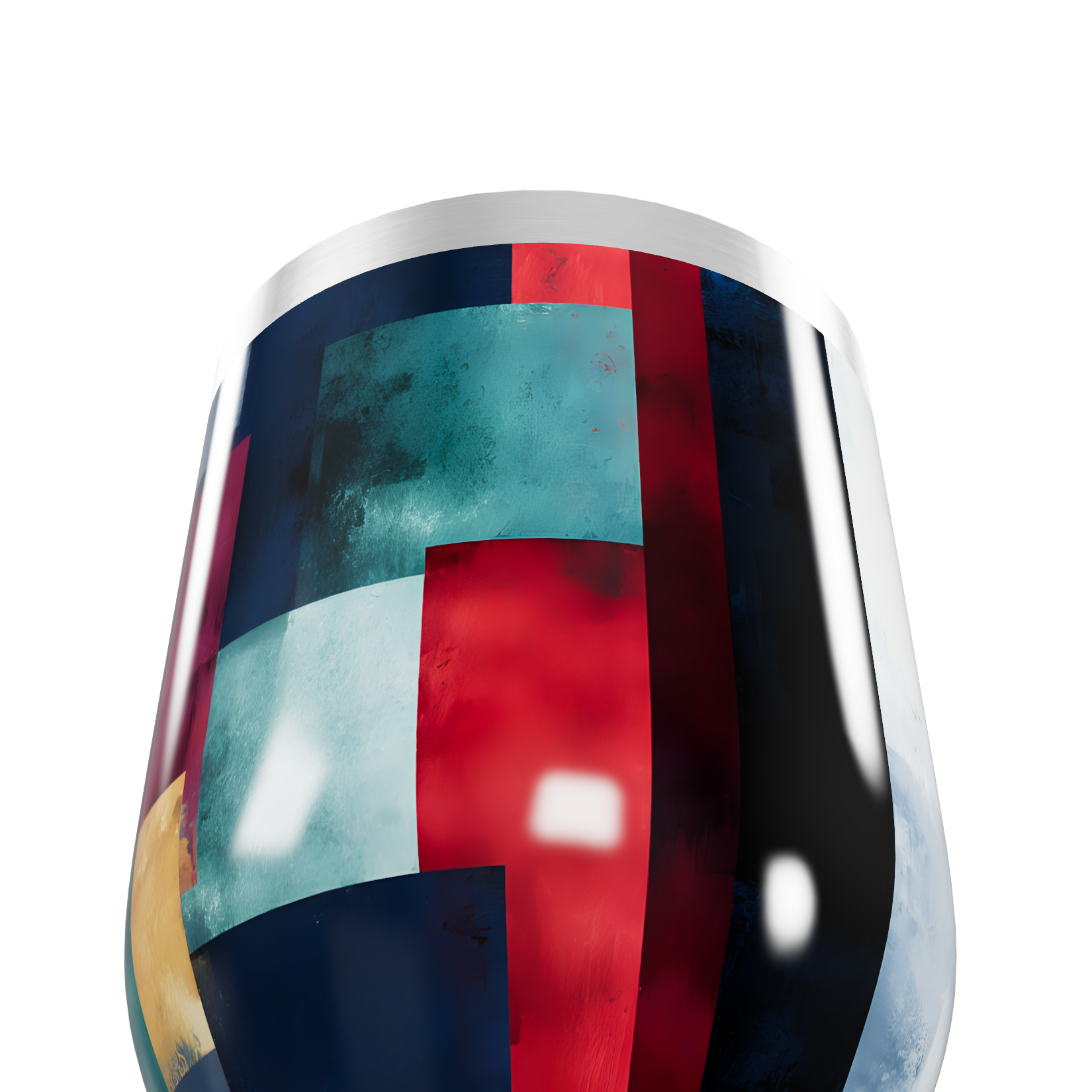 Copo Térmico Slim - Colorido Abstrato Aço Inox