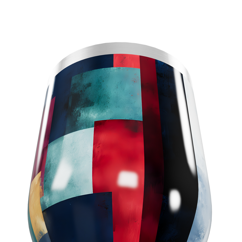 Copo Térmico Slim - Colorido Abstrato Aço Inox