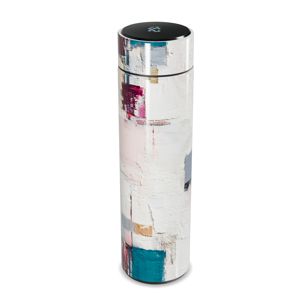 Garrafa Térmica Touch - Abstrata Branca