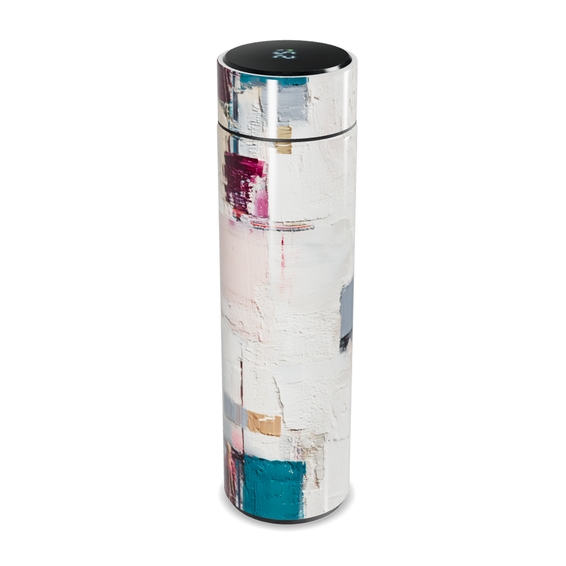 Garrafa Térmica Touch - Abstrata Branca