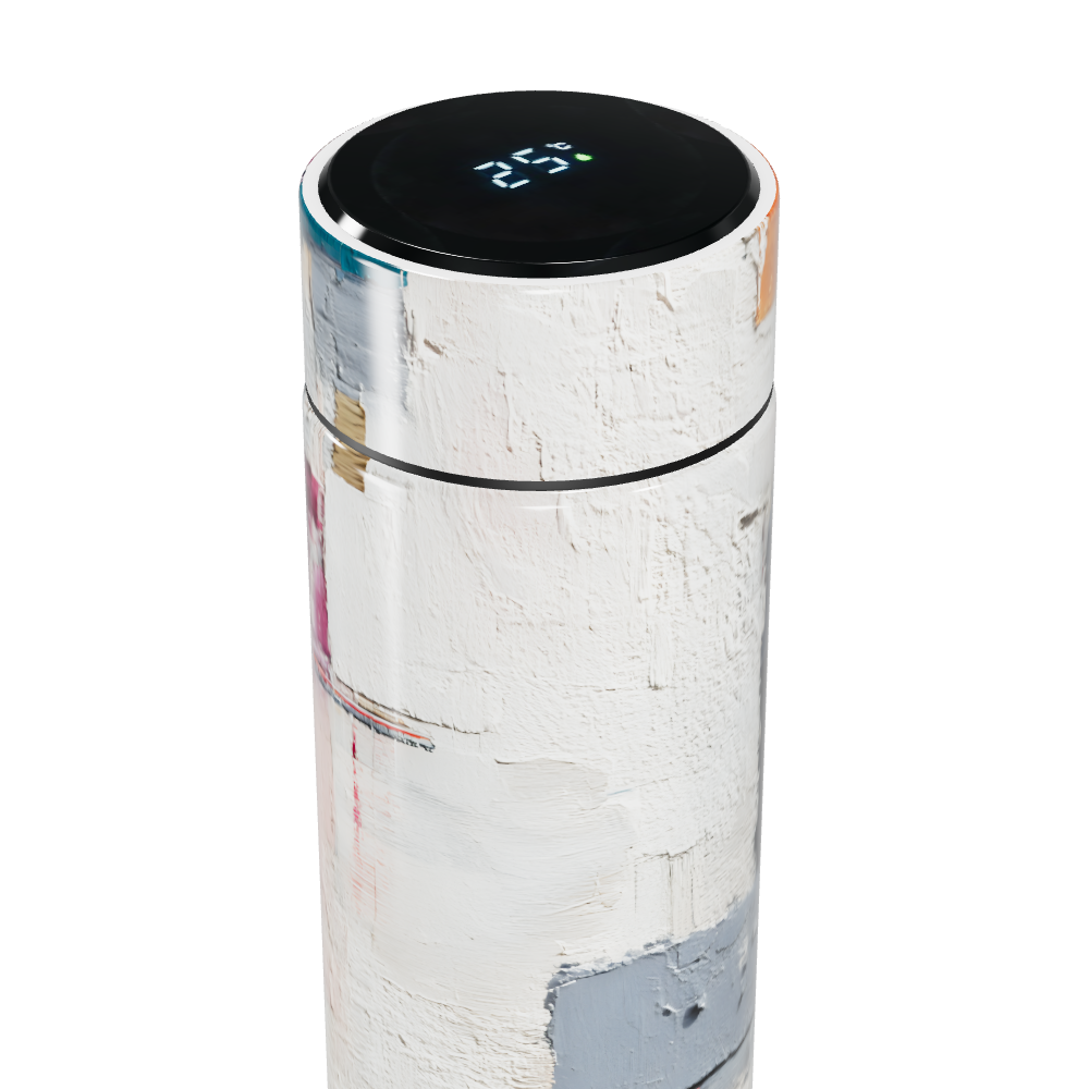 Garrafa Térmica Touch - Abstrata Branca