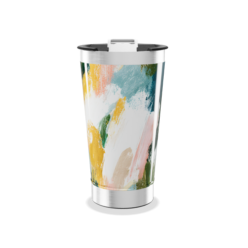 Copo Térmico - Aço Pintura Abstrata