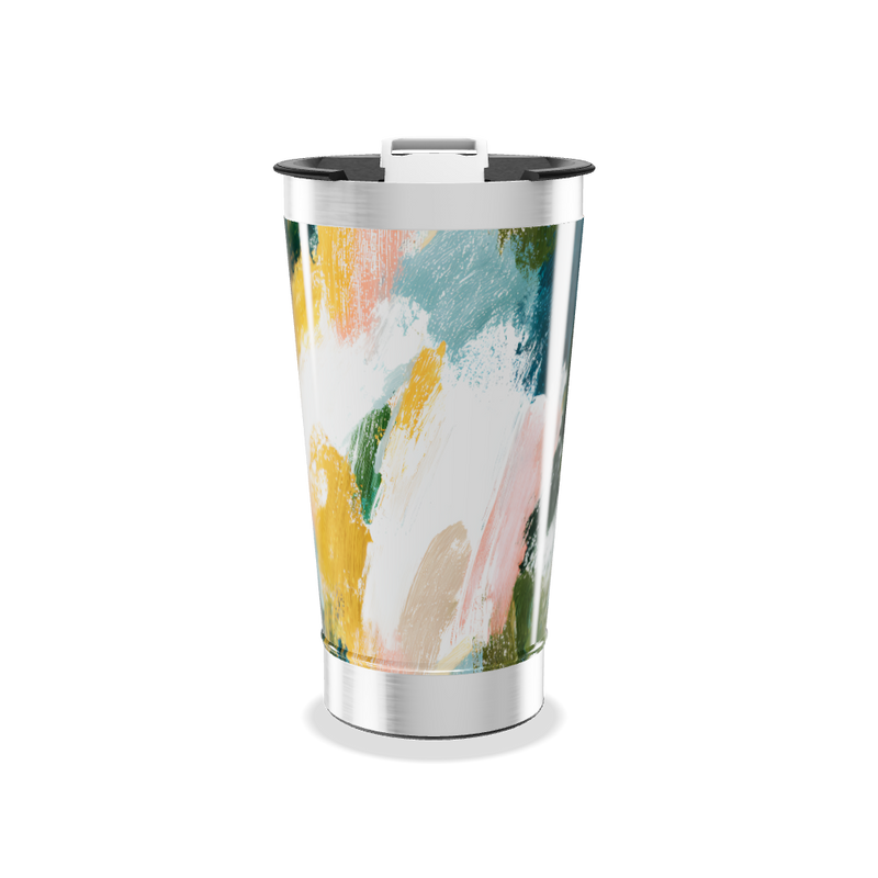 Copo Térmico - Aço Pintura Abstrata