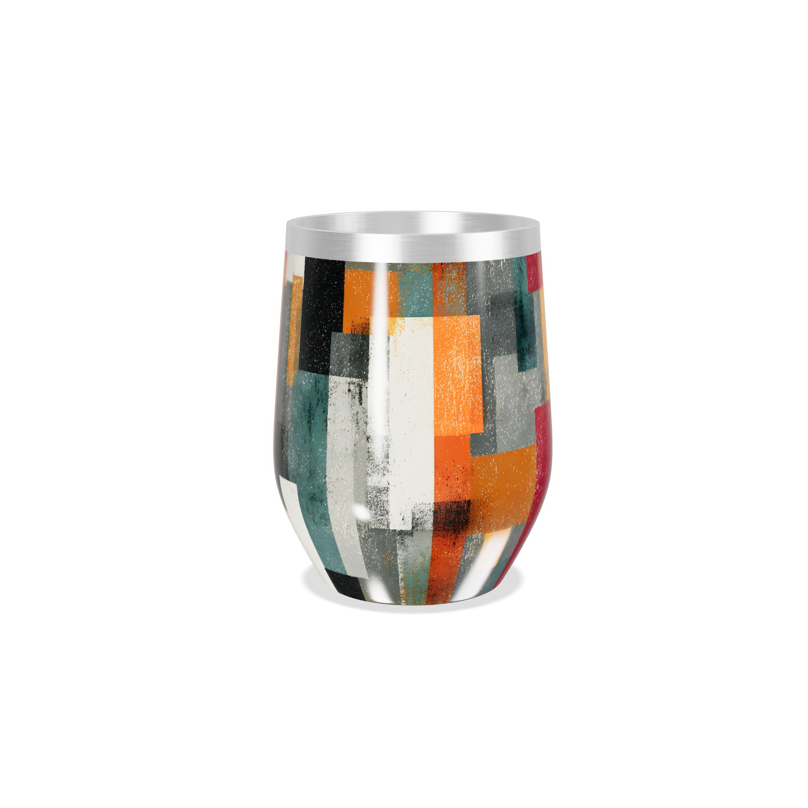 Copo Térmico Slim - Estampa Geométrica Colorida