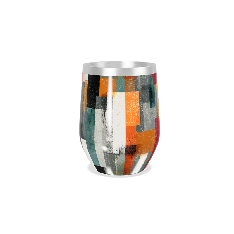 Copo Térmico Slim - Estampa Geométrica Colorida