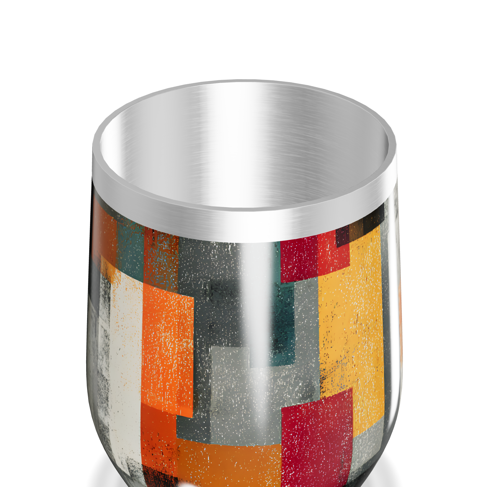 Copo Térmico Slim - Estampa Geométrica Colorida