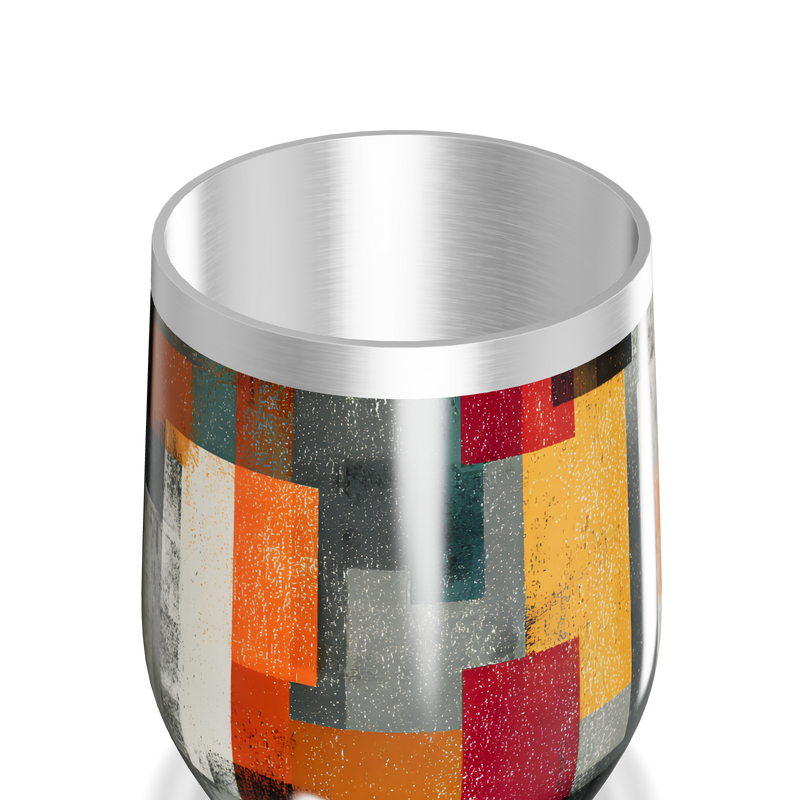 Copo Térmico Slim - Estampa Geométrica Colorida