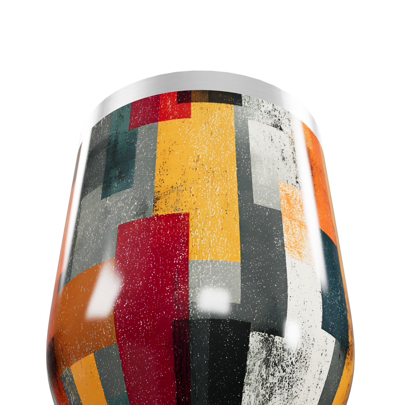 Copo Térmico Slim - Estampa Geométrica Colorida