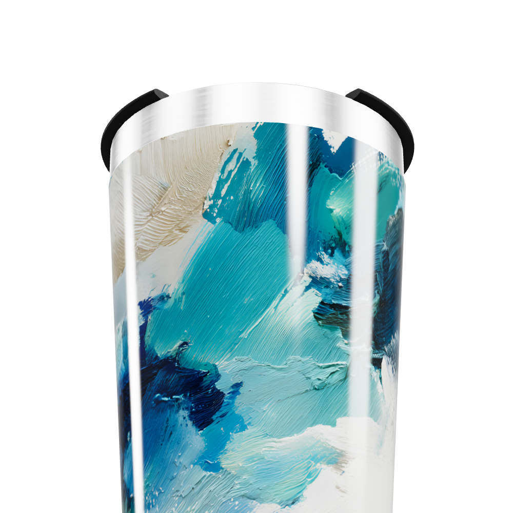 Copo Térmico - Estampa Artística Azul