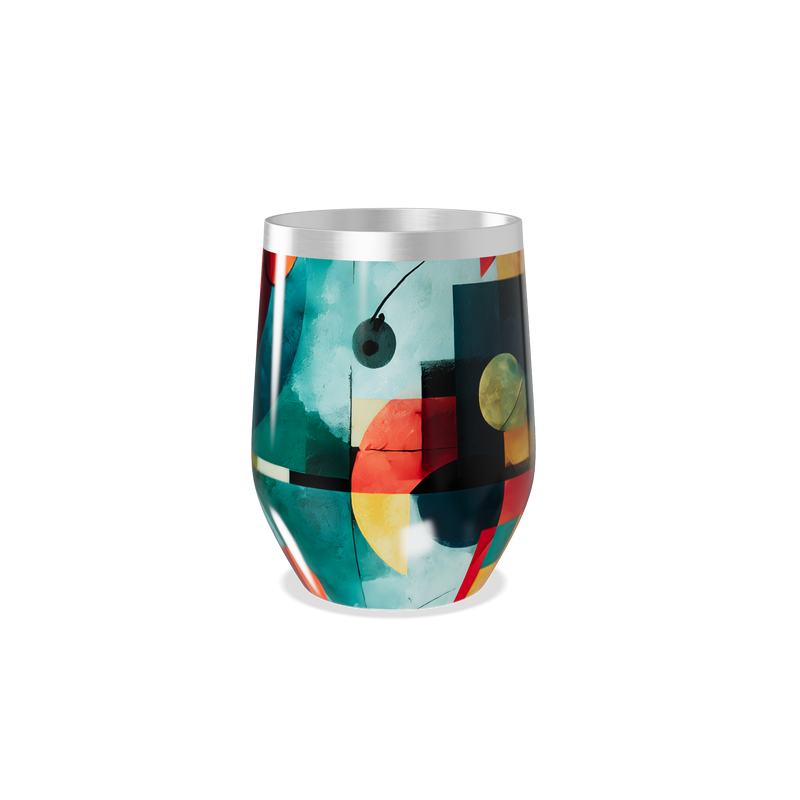 Copo Térmico Slim - Design Abstrato Colorido