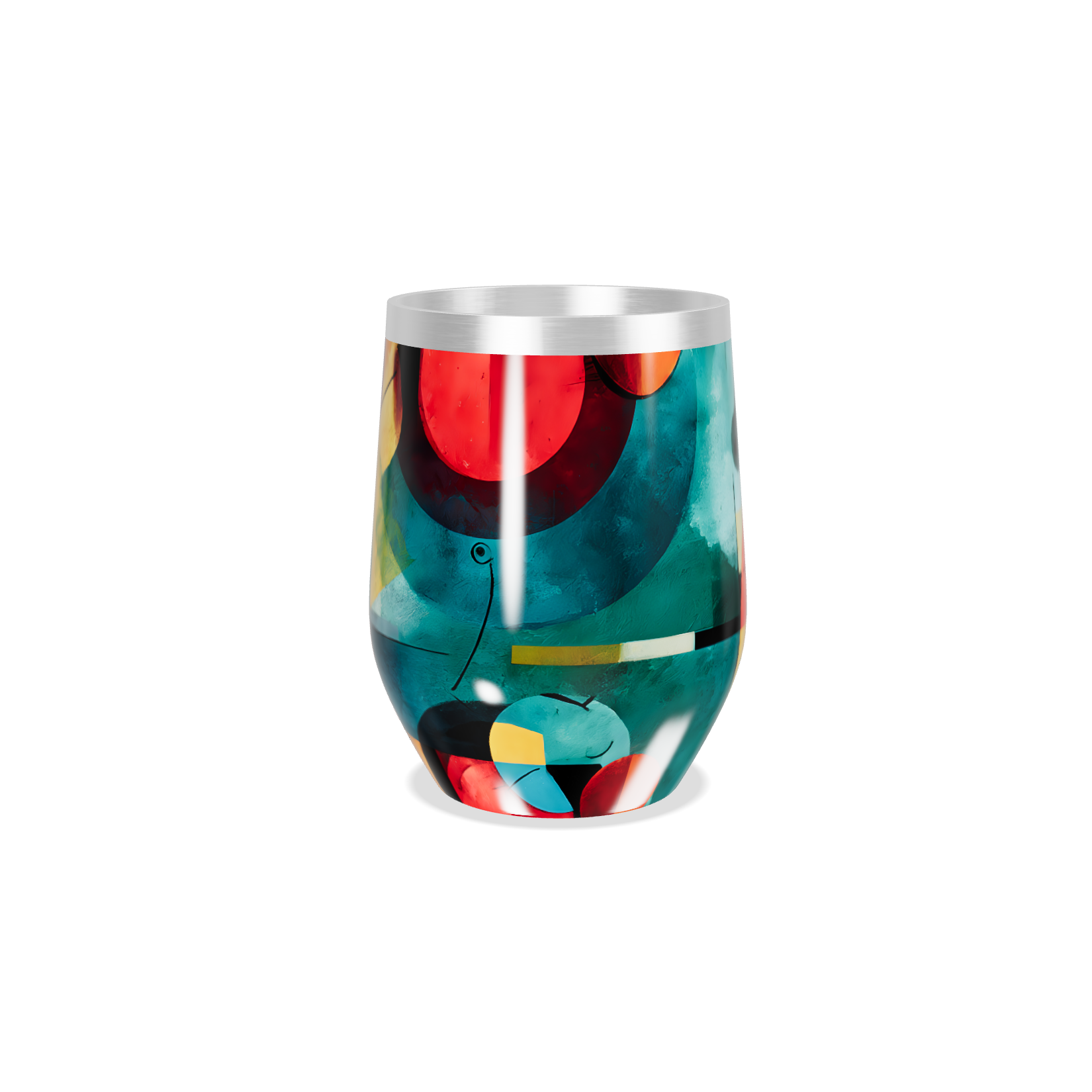 Copo Térmico Slim - Design Abstrato Colorido