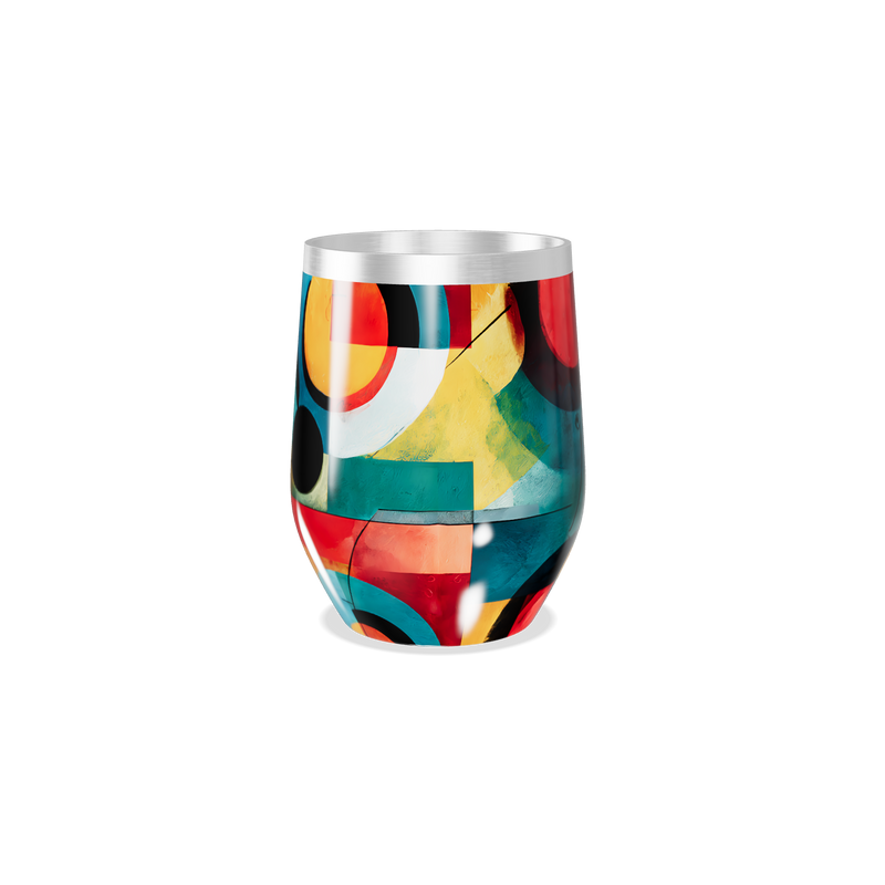 Copo Térmico Slim - Design Abstrato Colorido