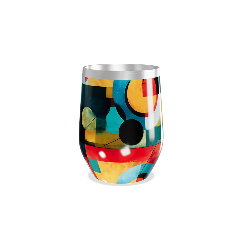 Copo Térmico Slim - Design Abstrato Colorido