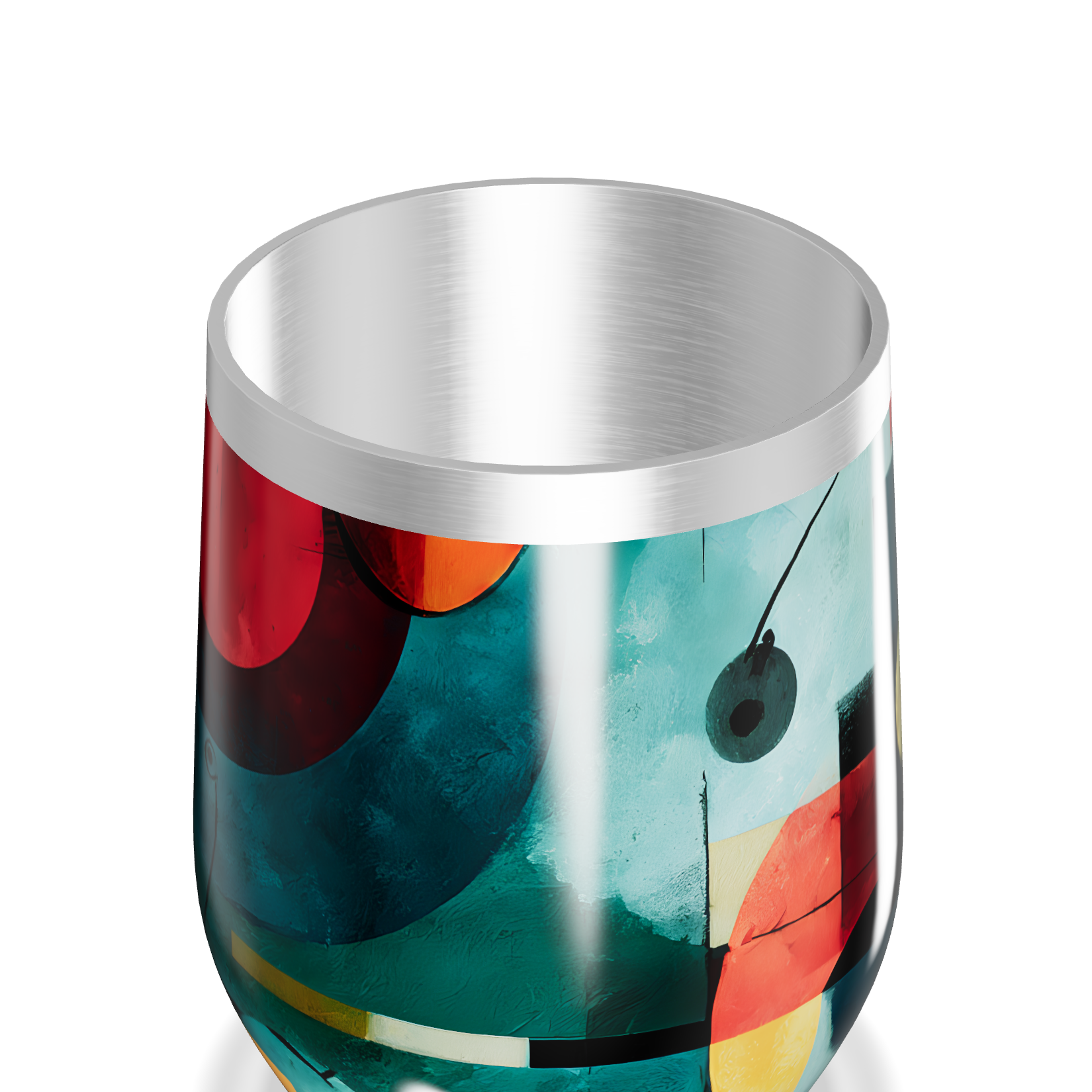 Copo Térmico Slim - Design Abstrato Colorido